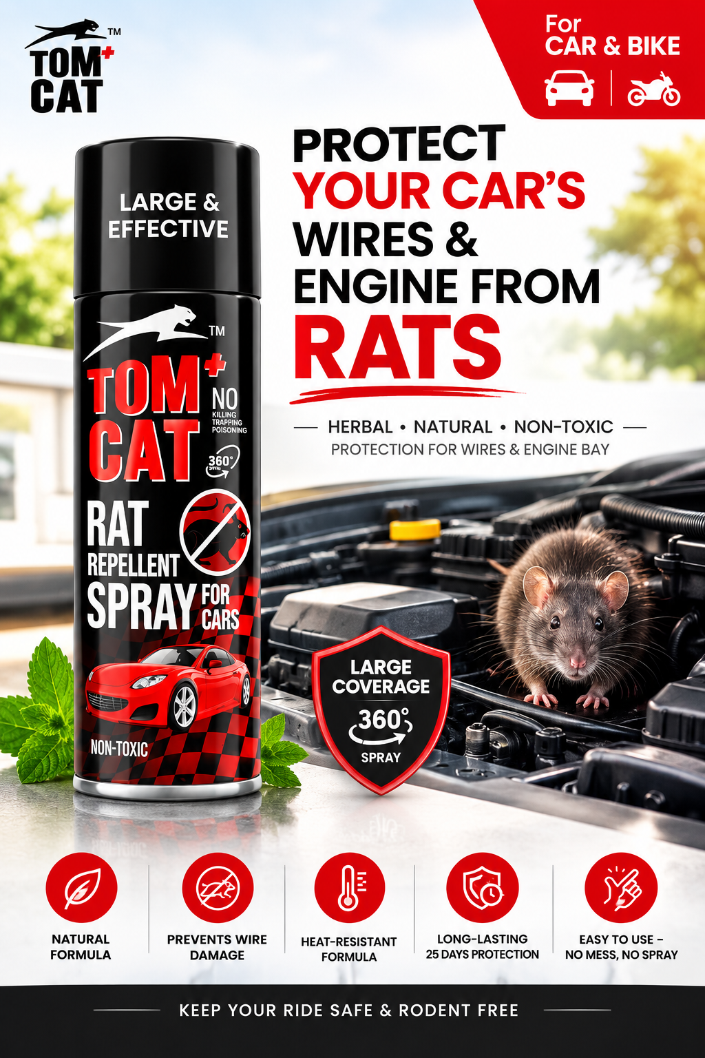 Rat Protection Repellent Spray
